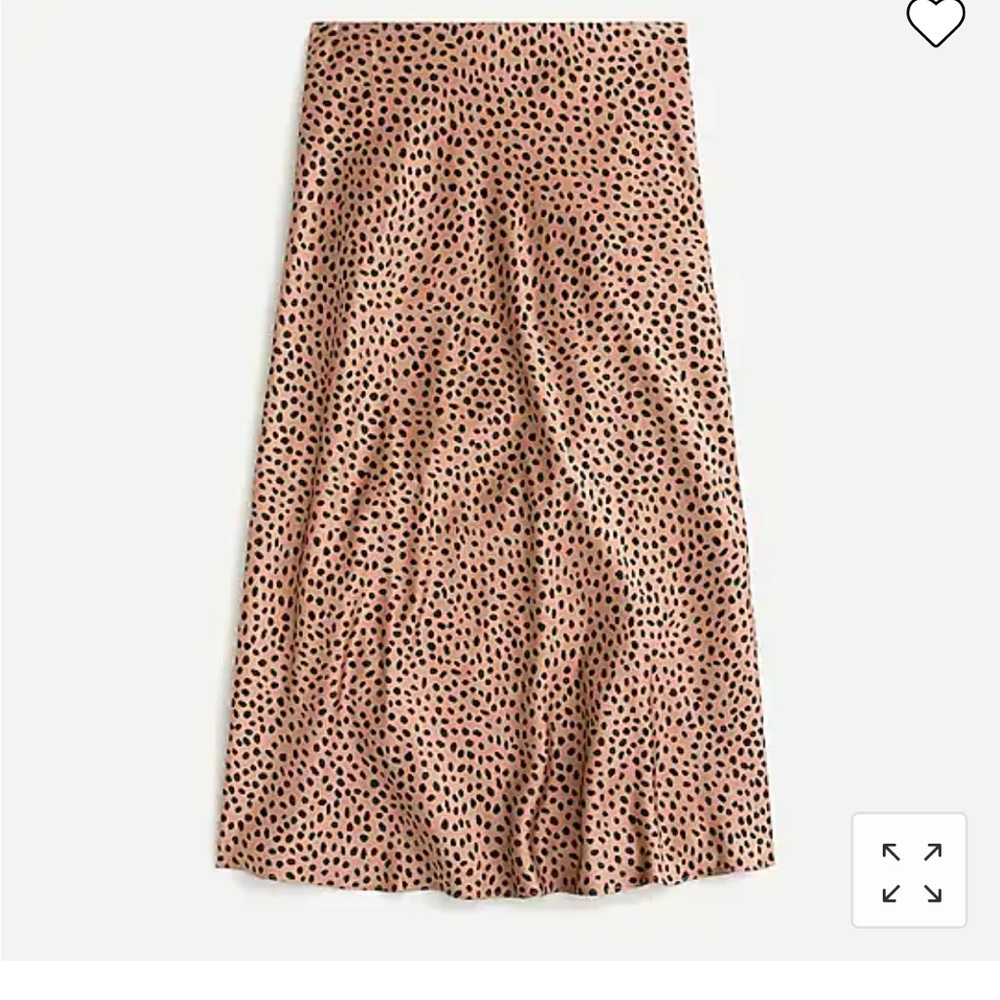 J. Crew Pull-on slip skirt in leopard dot